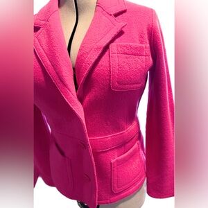 💋FABULOUS Y2K Jones Sport Hot Pink Wool Jacket - Size Medium